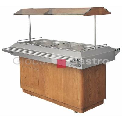 Vyhřívaný salátový bar 4xGN1/1 Ořech | OZTI 7100199W