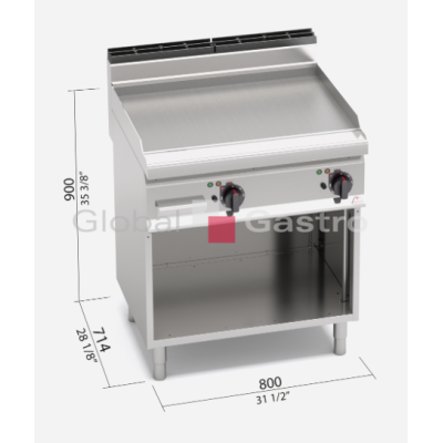 Grilovací hladká plotna Bertos E7FL8MP 2 | Bertos 7097140