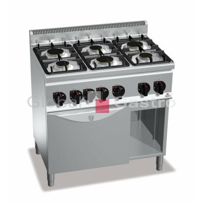 MASOPROFIT 7096808 | Plynový sporák Bertos G6F6PW+FG1 (32 kW)