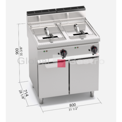 Elektrická fritéza Bertos E7F18 8M | Bertos 7097220