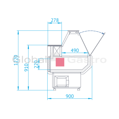 Chl. vitrína RAPA LA 90/152 | RAPA 6130033