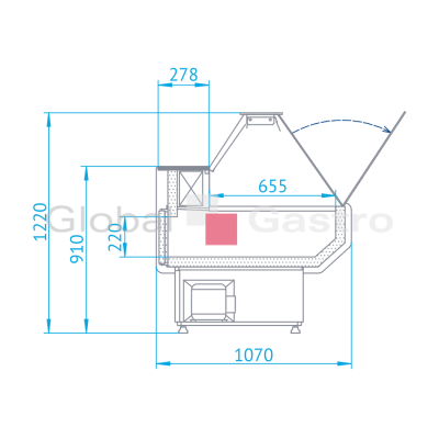Chl. vitrína RAPA LA 90/179 | RAPA 6130034