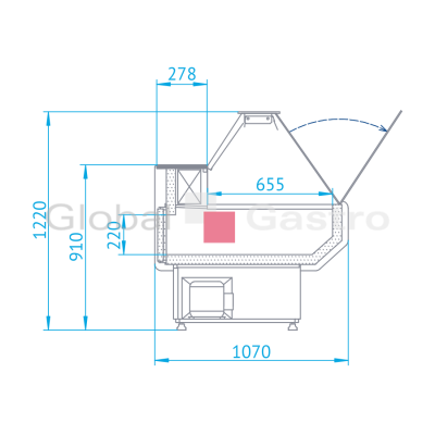 Chl. vitrína RAPA LA 107/122 | RAPA 6130036