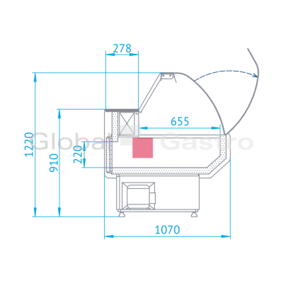 Chl. vitrína RAPA LE 90/201 | RAPA 6130045