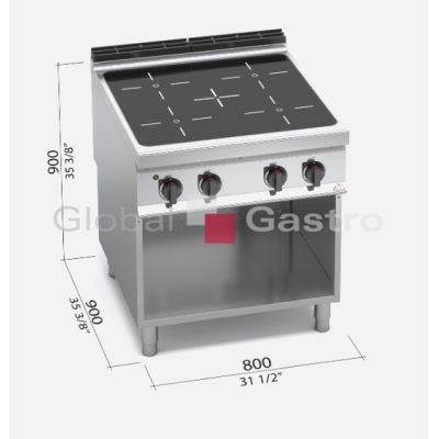 Sklokeramický sporák Bertos E9P4MP/VTR | Bertos 7099064