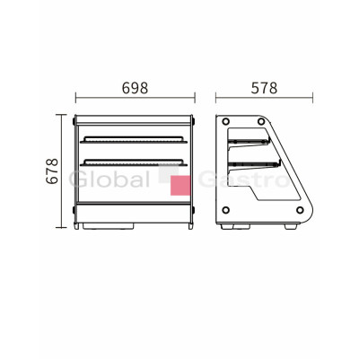 Vyhřívaná vitrína HDH 130L Save commercial | SAVE 6174103