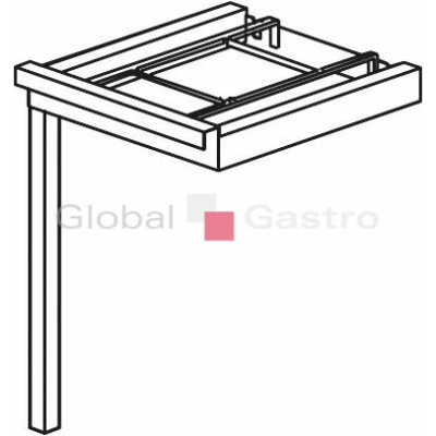 Stůl automatický rohový 90° 700 x 610 x 900 mm | KROMO 8644290