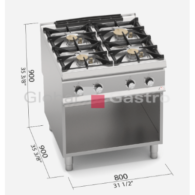 MASOPROFIT 7099731 | Plynový sporák SG9F4MPS
