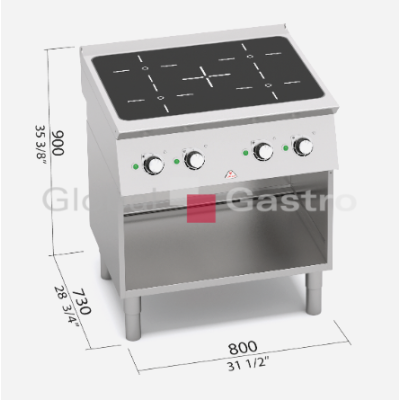Indukční sporák Bertos SE7P4M/IND | Bertos 7097515