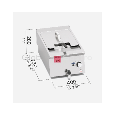 Elektrická fritéza Bertos SE7F10 4B | Bertos 7097536