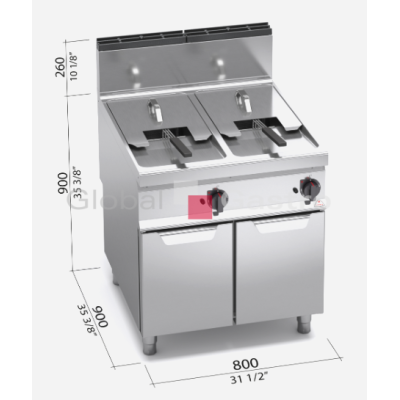 Plynová fritéza Bertos 9GL18+18MI | Bertos 7099155