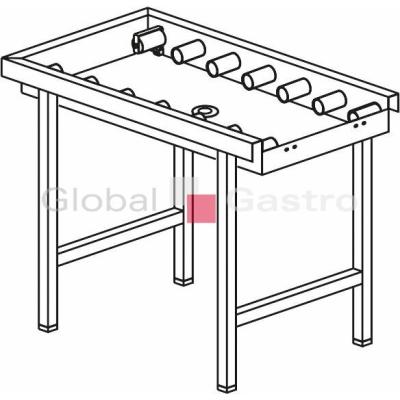 Stůl válečkový s vanou 1600 x 650 x 850 mm | KROMO 8644292