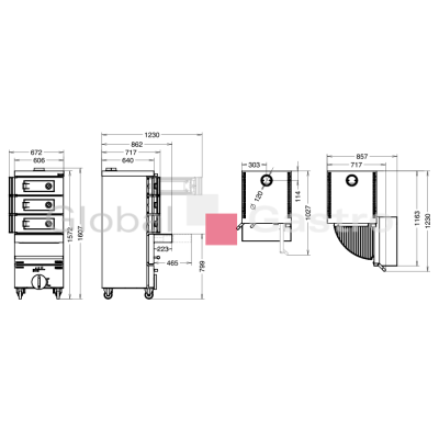 Pec na dřevěné uhlí PRO 3 plus | Estro 7331304