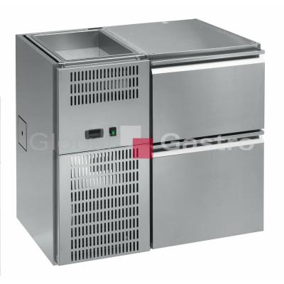Stůl chladící barový REGS 110E (1sekce/délka 990mm) s chlazenou vanou na nápoje | 6090020