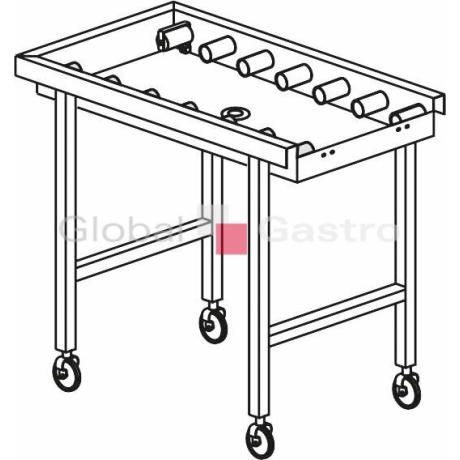 Stůl válečkový pojízdný s vanou 1100 x 650 x 850 mm | KROMO 8644296
