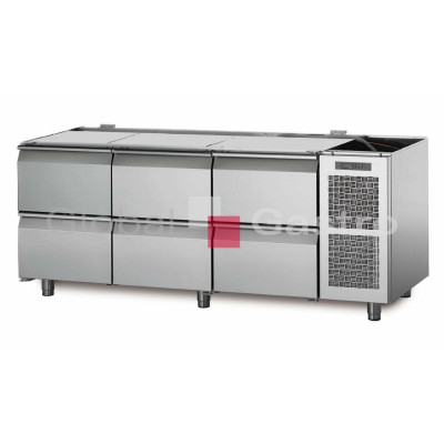 Chladící stůl TS17/6M bez vrchní desky | Coldline 6171518TS