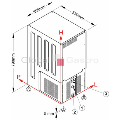 Výrobník ledu D 55A R290 24kg/24hod. (aut.dávkovaní) | N.T.F. 5490762