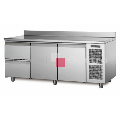 Chladící stůl TA17/2M s deskou a zadním lemem | Coldline 6171514TA