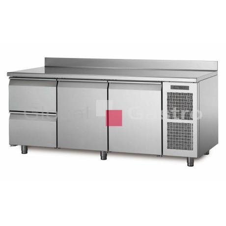Chladící stůl TA17/2M s deskou a zadním lemem | Coldline 6171514TA