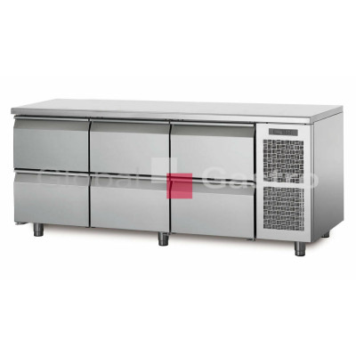 Chladící stůl TP17/6M s deskou bez zadního lemu | Coldline 6171518TP