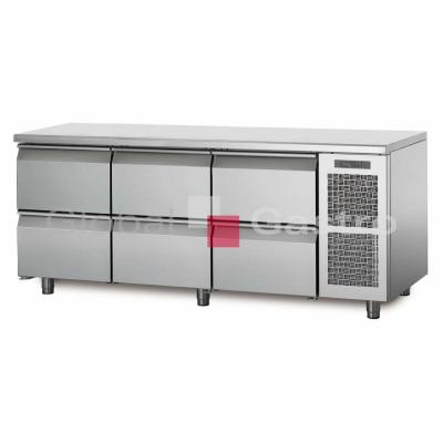 Chladící stůl TP17/6M s deskou bez zadního lemu | Coldline 6171518TP
