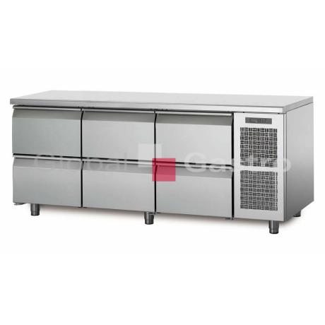 Chladící stůl TP17/6M s deskou bez zadního lemu | Coldline 6171518TP