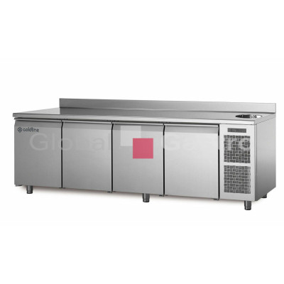 Chladící stůl TA21/1MS s deskou, dřezem a zadním lemem | Coldline 6171519