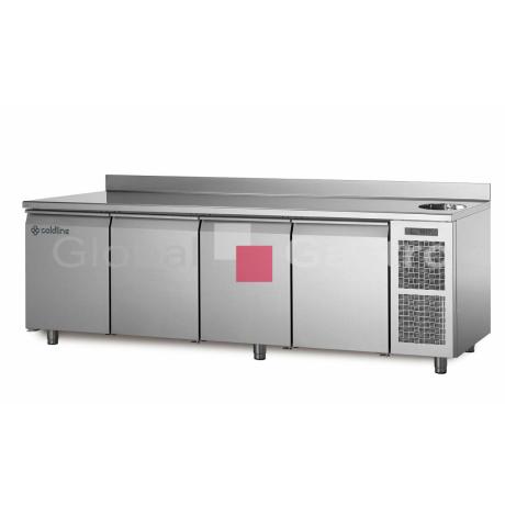 Chladící stůl TA21/1MS s deskou, dřezem a zadním lemem | Coldline 6171519