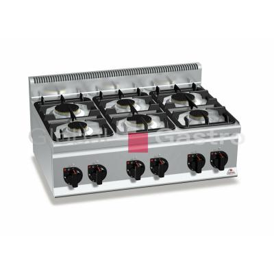 MASOPROFIT 7096804 | Plynový sporák Bertos G6F6BPW (28,5 kW)