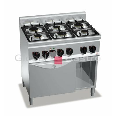 MASOPROFIT 7096810 | Plynový sporák Bertos G6F6PW+FE1 (31,5 kW)