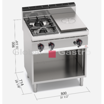 BERTOS 7097043 | Tálový sporák Bertos G7T4P2FM
