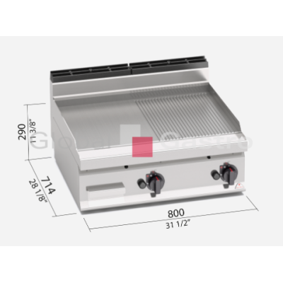 Grilovací kombi plotna Bertos G7FM8B 2 | Bertos 7097116