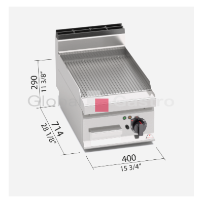 Grilovací rýhovaná plotna Bertos E7FR4BP | Bertos 7097129