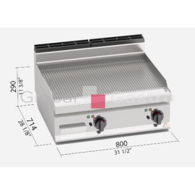 Grilovací rýhovaná plotna Bertos E7FR8BP 2 | Bertos 7097139