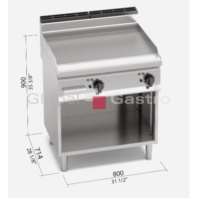 Grilovací rýhovaná plotna Bertos E7FR8MP 2 | Bertos 7097185