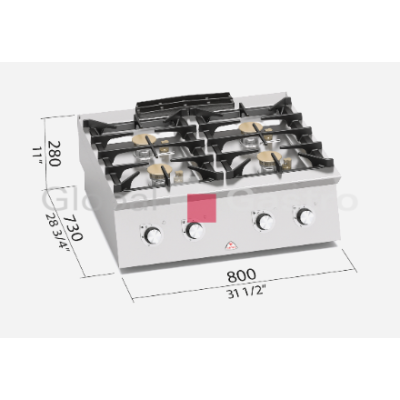 Plynový sporák Bertos SG7F4B | Bertos 7097502