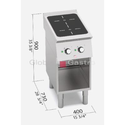 Indukční sporák Bertos SE7P2M/IND | Bertos 7097514