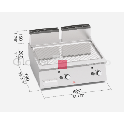 Plyn. grilovací plotna Bertos SG7FL8B 2/CPD | Bertos 7097520
