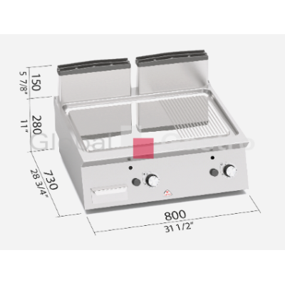 Plyn. grilovací plotna Bertos SG7FM8B 2/CPD | Bertos 7097521