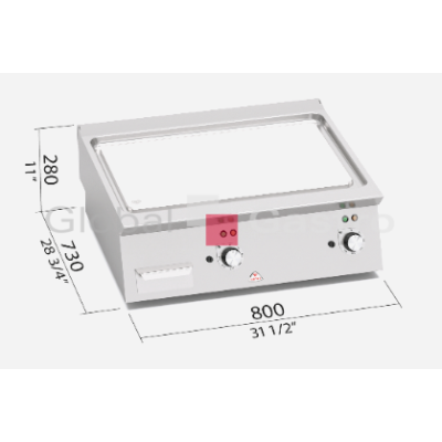 Elektr. grilovací plotna Bertos SE7FL8B 2/CPD | Bertos 7097525