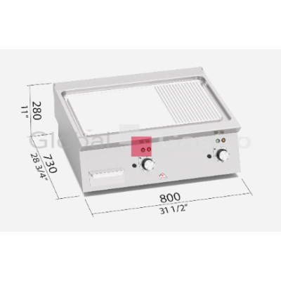 Elektr. grilovací plotna Bertos SE7FM8B 2/CPD | Bertos 7097526