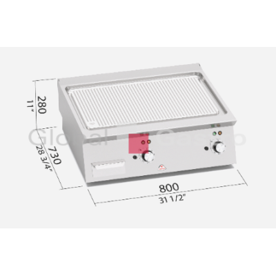 Elektr. grilovací plotna Bertos SE7FR8B 2/CPD | Bertos 7097527