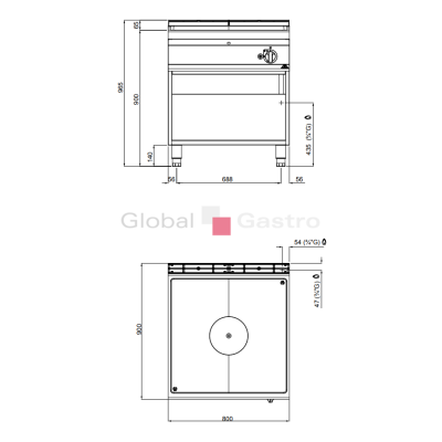 MASOPROFIT 7099032 | Tálový sporák Bertos G9TPM