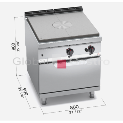 MASOPROFIT 7099033 | Tálový sporák s troubou Bertos G9TP+FG