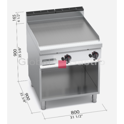 Grilovací hladká plotna Bertos G9FL8M 2 (hladká) | Bertos 7099112