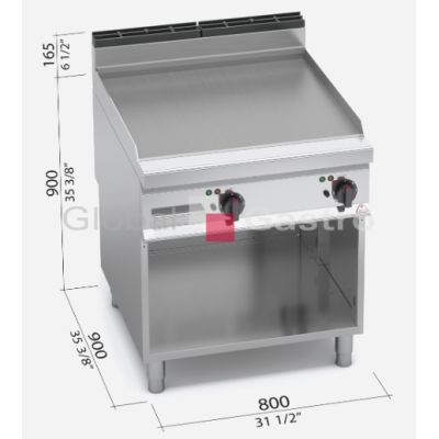 Grilovací hladká plotna Bertos E9FL8M 2 (hladká) | Bertos 7099116