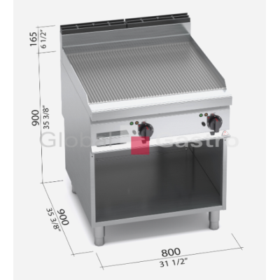 Grilovací rýhovaná plotna Bertos E9FR8M 2 (rýhovaná) | Bertos 7099118