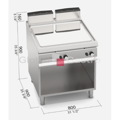 Grilovací hladká plotna Bertos SG9FL8M 2/CPD | Bertos 7099661