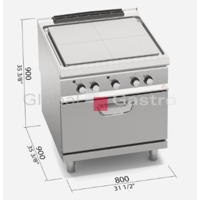 MASOPROFIT 7099729 | Elektrický tálový sporák SE9TPM+FE2