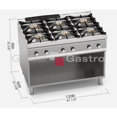 MASOPROFIT 7099732 | Plynový sporák SG9F6MPS